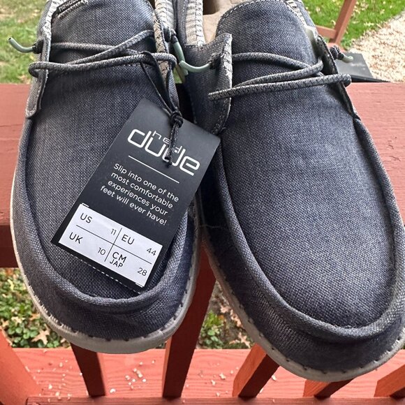 HEY DUDE WELSH CHAMBRAY SEA BLUE 11 - Picture 1 of 5